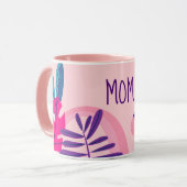 MAMA Rosa Abstrakte Blätter  Tasse (Vorderseite Links)