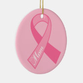 Mama-rosa Band-Brustkrebs-Verzierungs-Geschenk Keramikornament (Rechts)