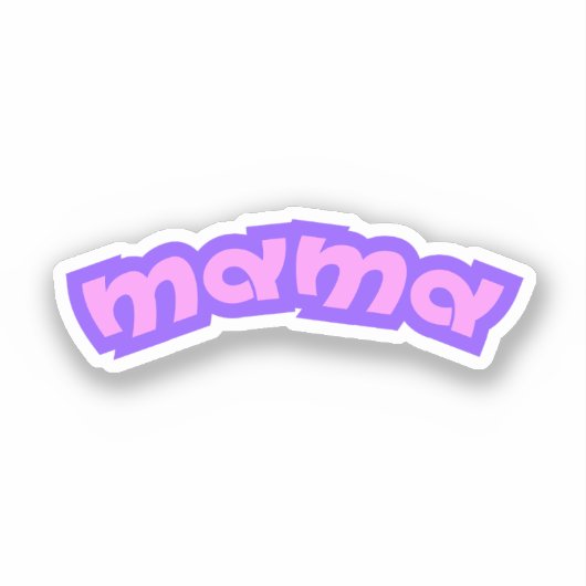 Mama | Rosa Mama Mutter Junge Mutter Mommy Aufkleber (Vorderseite)