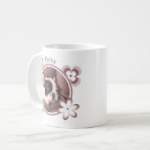 Mama Rosa Retro Blume Typografie Benutzerdefiniert Kaffeetasse (Vorderseite Links)