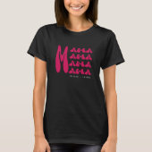Mama | Rosa Retro Typografie Kinder nennen Mutter T-Shirt (Vorderseite)