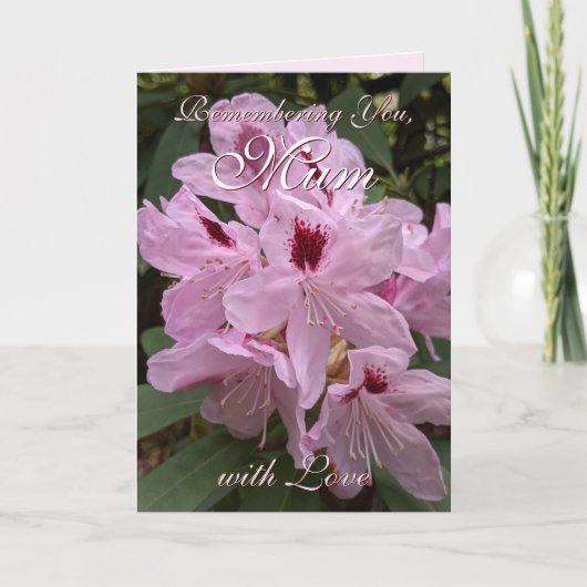 Mama Rosa Rhododendron Muttertag Karte (Vorderseite)