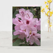 Mama Rosa Rhododendron Muttertag Karte (Gelbe Blume)