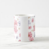 Mama Rosa und Lila Blüten Kaffeetasse (Mittel)