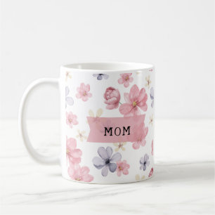 Mama Rosa und Lila Blüten Kaffeetasse
