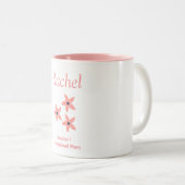 Mama Rosa und Weiße Flora Zweifarbige Tasse (VorderseiteRechts)