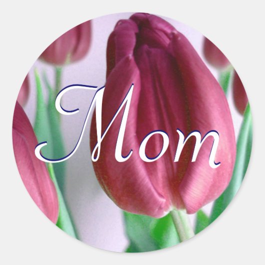 Mama Rosey Tulips Sticker (Vorderseite)
