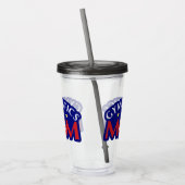 Mama Rot-Weiß und Blau-Gymnastik Acryltrinkbecher (Links)