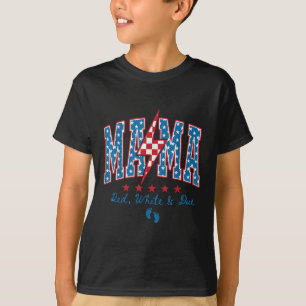 Mama Rot Weiß Und Fällig Am 4. Juli Schwangerschaf T-Shirt