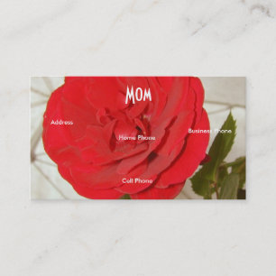 Mama Rote Rose Telefonnummerkarte
