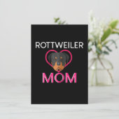Mama Rottweiler Dankeskarte (Stehend Vorderseite)