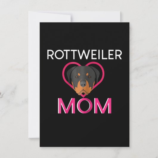 Mama Rottweiler Dankeskarte (Vorderseite)