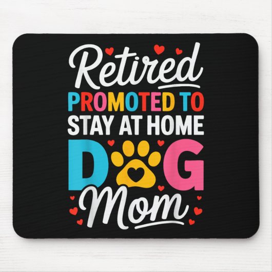 Mama Ruhestand Hund Lover Mama Mo Mousepad (Vorne)