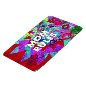 MAMA RULES farbenfrohe Blumenmütter Tagesgeschenke Magnet (Linke Seite)