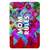 MAMA RULES farbenfrohe Blumenmütter Tagesgeschenke Magnet (Vertikal)