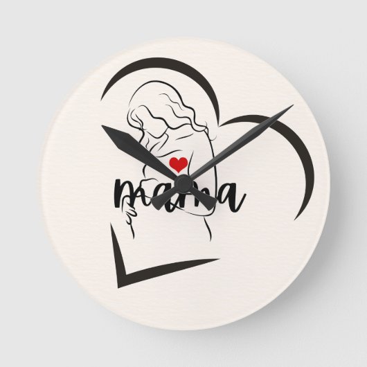 MAMA RUNDE WANDUHR (Vorderseite)