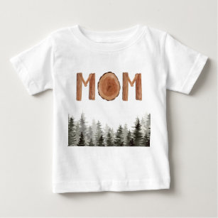 Mama Rustikale Grüne Bäume Baby T - Shirt