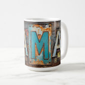 MAMA Rustikaler Stil Kaffeetasse (VorderseiteRechts)