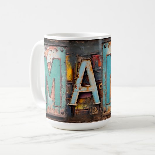 MAMA Rustikaler Stil Kaffeetasse (Vorderseite Links)
