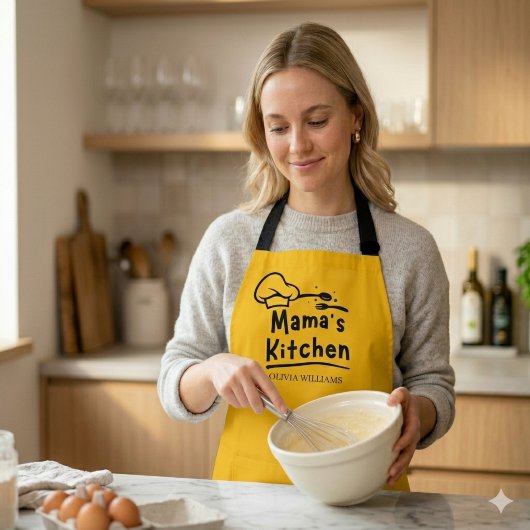 Mama’s Kitchen Lady Chef Personalized Schürze