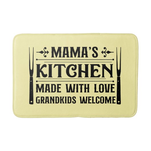 MAMA"S Küche Wortkunst Badematte (Vorderseite)