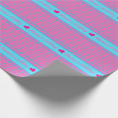 Mama`s Liebling Rosa blaue Herzen Geschenkpapier (Ecke)