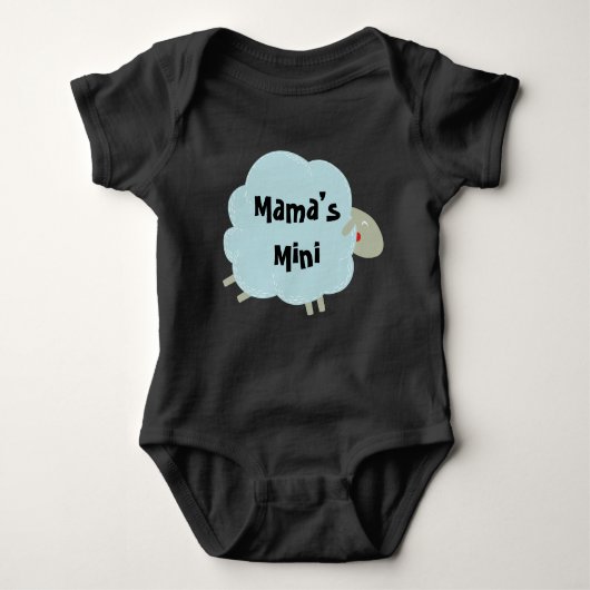 Mama’s Mini Cute Sheep Baby Art Baby Strampler (Vorderseite)