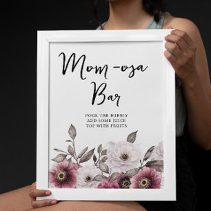 Mama-Sa-Bar-Dusche aus Weiß und Pflaume Poster