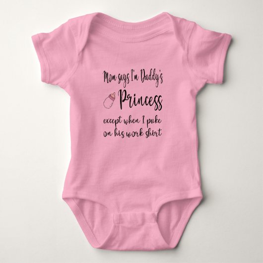 Mama sagt, ich bin Papys Prinzessin Baby Bodysuit Baby Strampler (Vorderseite)
