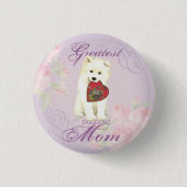 Mama "Samoyed Heart" Button (Vorderseite)