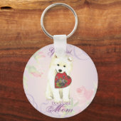 Mama "Samoyed Heart" Schlüsselanhänger (Vorderseite)