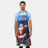 Mama | Santa Dancing auf den Dächern Blau Schürze (Getragen)