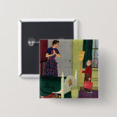 Mama, säuberte ich meinen Raum! Button (Vorne & Hinten)