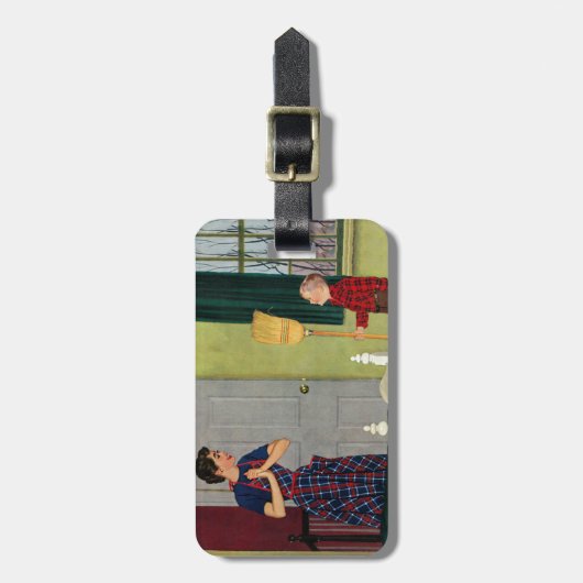 Mama, säuberte ich meinen Raum! Gepäckanhänger (Vorderseite vertikal)