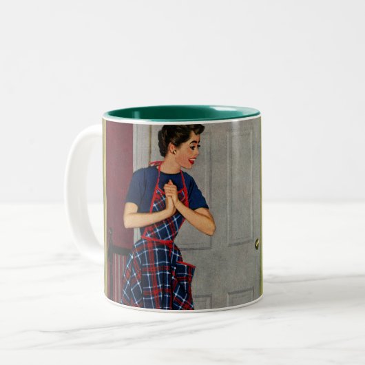 Mama, säuberte ich meinen Raum! Zweifarbige Tasse (Vorderseite Links)