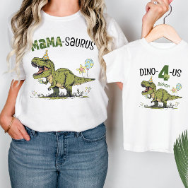Mama-saurus Dinosaur Theme Kindergeburtstag Party T-Shirt