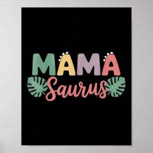 Mama Saurus Mama Vater Dinosaur Birthday Family Ma Poster