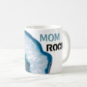 *~* MAMA SCHAUKELT Steinblauen Steinachat Kaffeetasse (VorderseiteRechts)