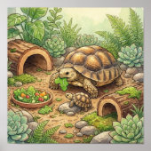 Mama-Schildkröte und Babyzimmer Poster (Vorne)