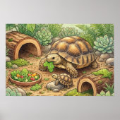 Mama-Schildkröte und Babyzimmer Poster (Vorne)