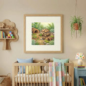 Mama-Schildkröte und Babyzimmer Poster