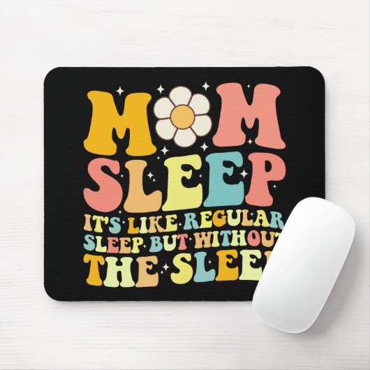 Mama Schlafen Muttertag Groovy Retro Mousepad (Mit Mouse)