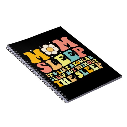 Mama Schlafen Muttertag Groovy Retro Notizblock (Rechte Seite)