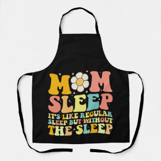Mama Schlafen Muttertag Groovy Retro Schürze