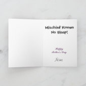 Mama-Schlafenhund, der Imbiss-Gruß-Karte stiehlt Karte (Innenseite)