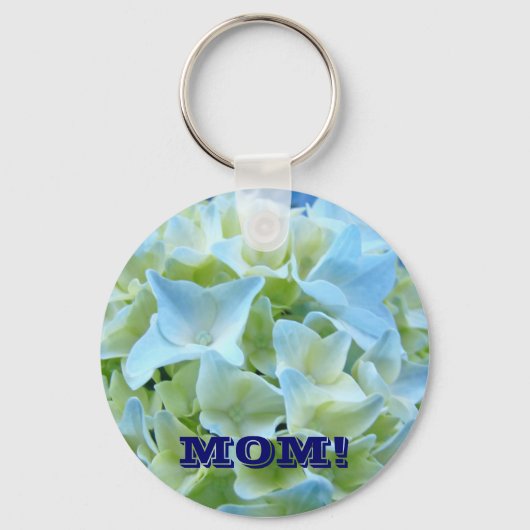 MAMA! Schlüsselanhänger Geschenke Blue Hydrangea B (Vorderseite)