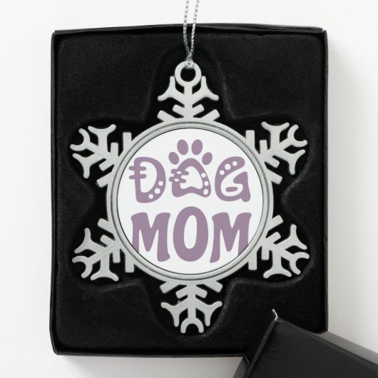 Mama Schneeflocken Zinn-Ornament (Box)