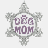 Mama Schneeflocken Zinn-Ornament (Vorderseite)