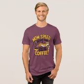 Mama schneller als ein Cheetah, der Kaffee nachjag Tri-Blend Shirt (Vorderseite voll)