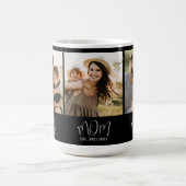 Mama Schrift Schwarz 3 Foto Kaffeetasse (Mittel)